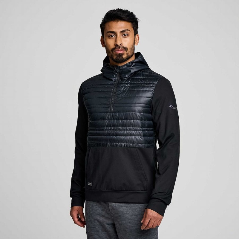 Jaquetas Saucony Solstice Oysterpuff Hoody Masculino Pretas | Portugal S28061-S86