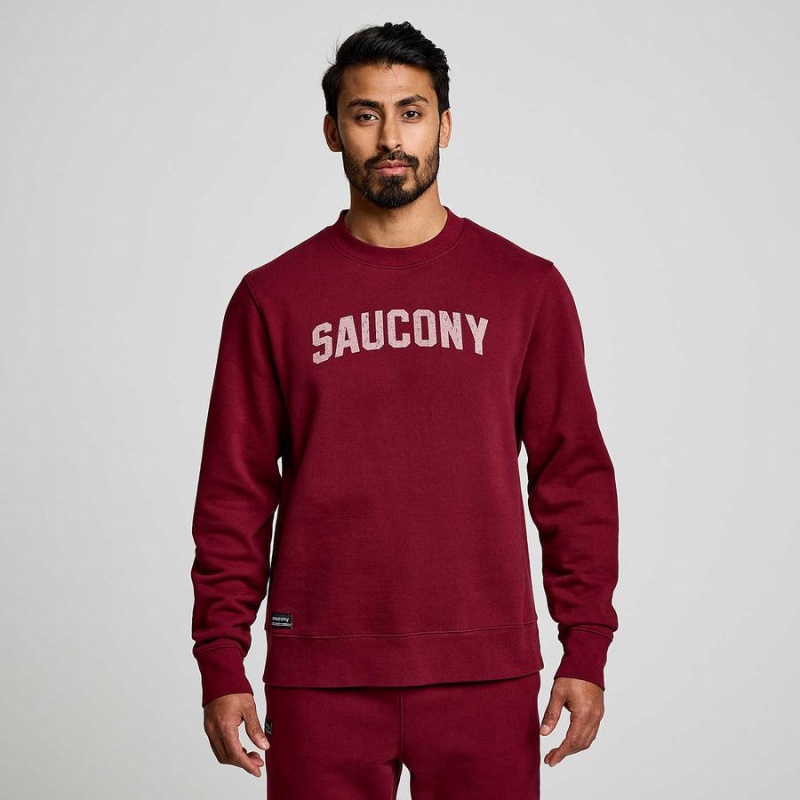 Moletom Saucony Recovery Crew Masculino Vermelhas | Portugal S83195-T17