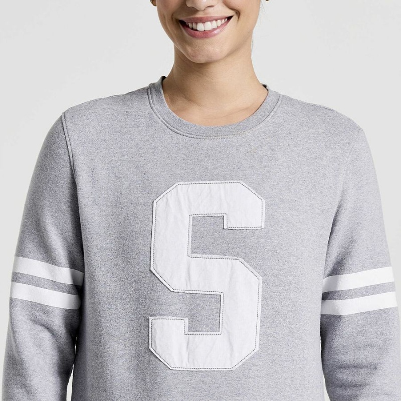 Moletom Saucony Rested Crewneck Feminino Luz Cinzentas | Portugal S26015-L92