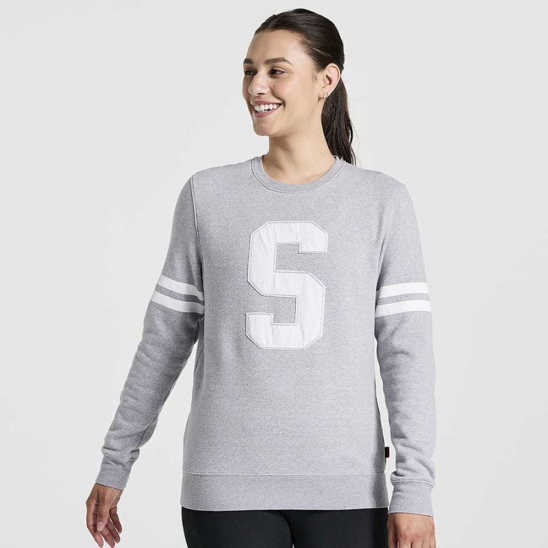 Moletom Saucony Rested Crewneck Feminino Luz Cinzentas | Portugal S26015-L92