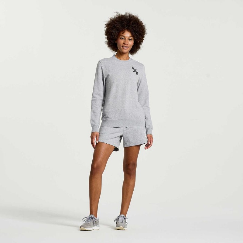 Moletom Saucony Rested Crewneck Feminino Luz Cinzentas | Portugal S19627-E68