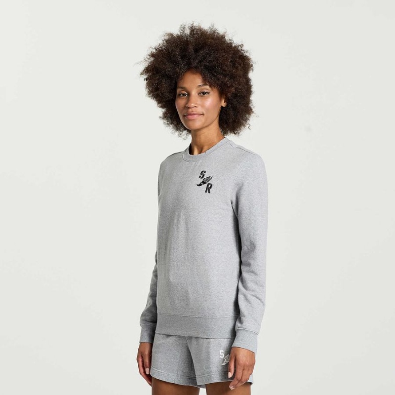 Moletom Saucony Rested Crewneck Feminino Luz Cinzentas | Portugal S19627-E68