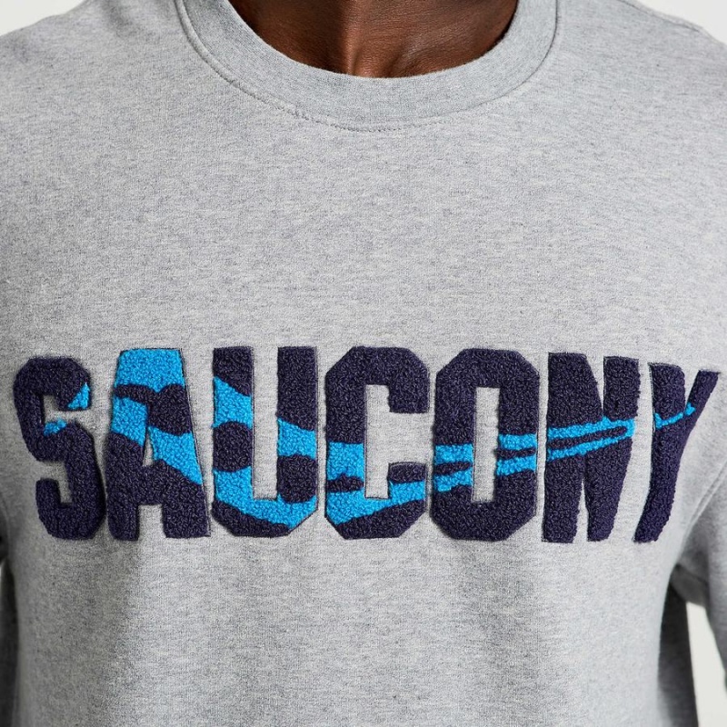 Moletom Saucony Rested Crewneck Masculino Luz Cinzentas | Portugal S20896-B48