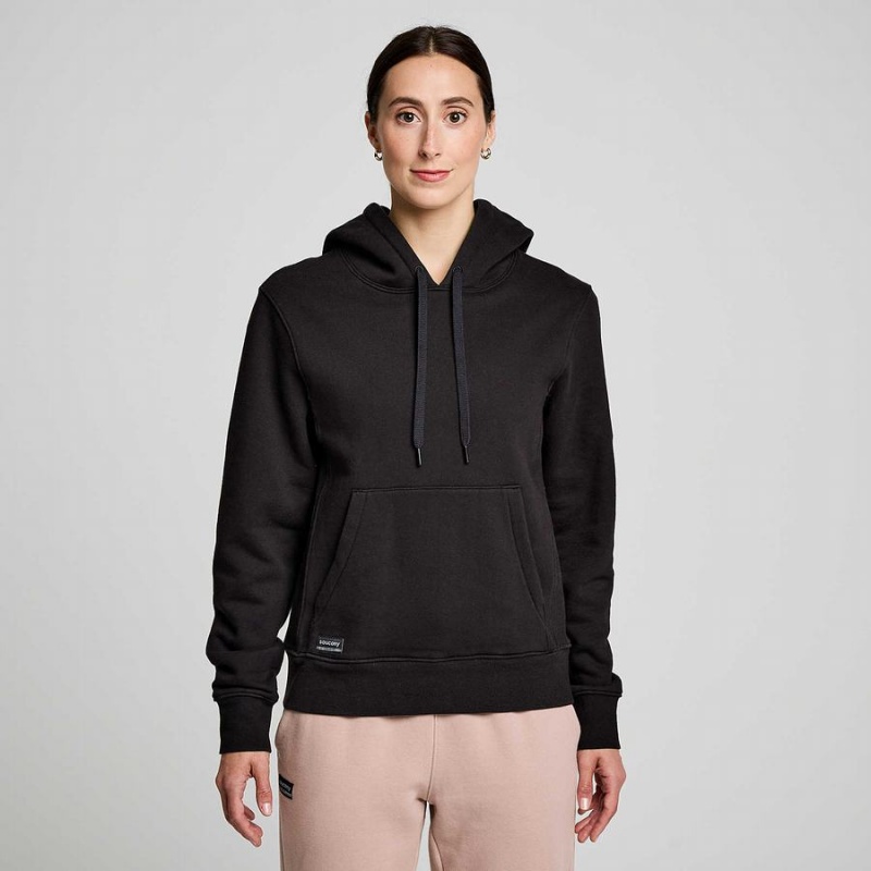 Moletom com Capuz Saucony Recovery Hoody Feminino Pretas | Portugal S89751-D61