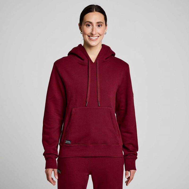 Moletom com Capuz Saucony Recovery Hoody Feminino Vermelhas | Portugal S02749-F13