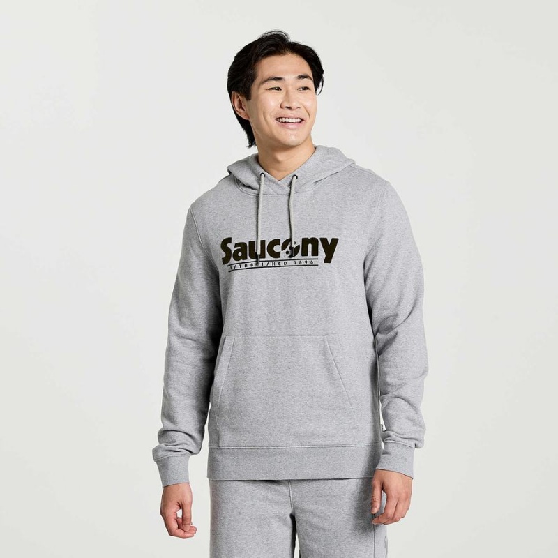 Moletom com Capuz Saucony Rested Masculino Luz Cinzentas | Portugal S60194-K23