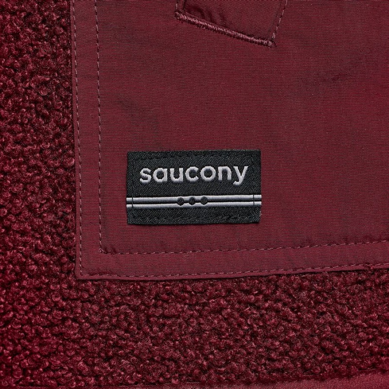 Pulôver Saucony Recovery Sherpa Feminino Vermelhas | Portugal S34059-P03