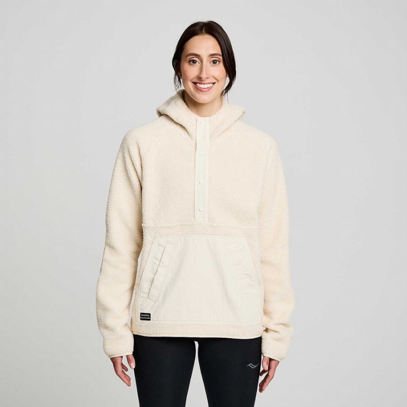 Pulôver Saucony Recovery Sherpa Feminino Bege | Portugal S04572-X92