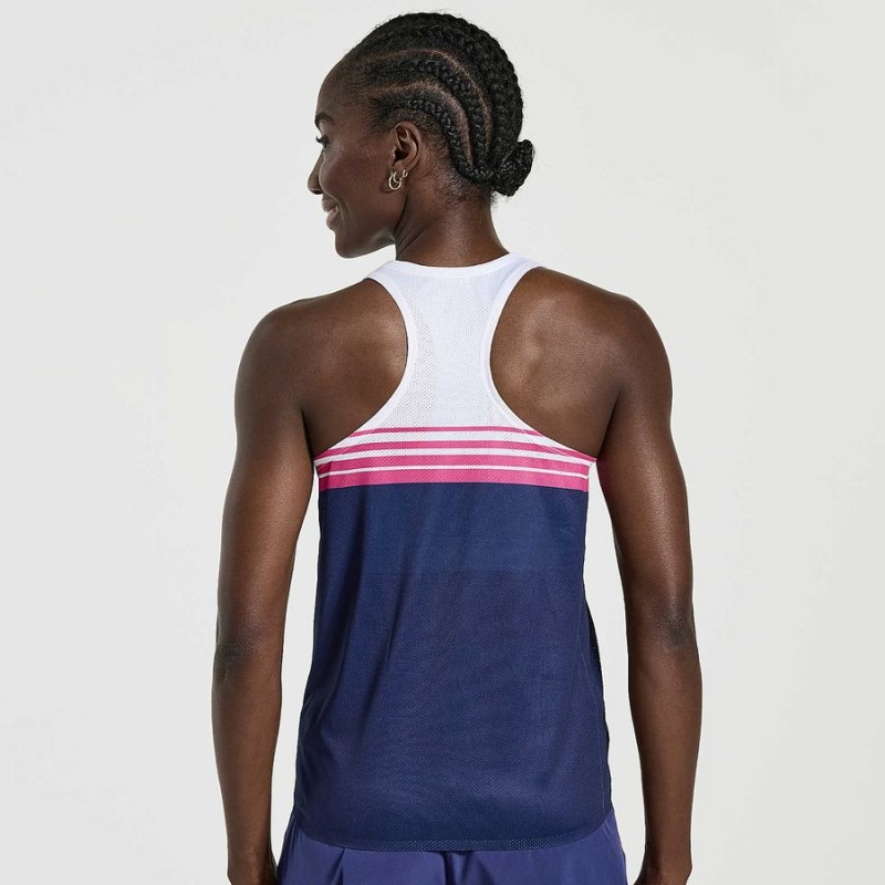 Regata Saucony Elite Singlet Feminino Azul Marinho | Portugal S09768-C49