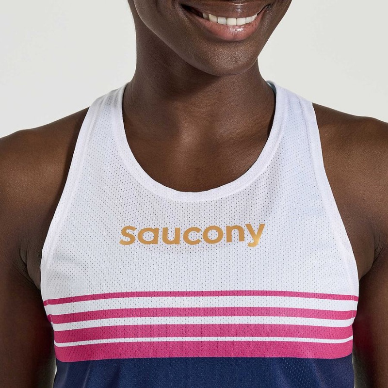 Regata Saucony Elite Singlet Feminino Azul Marinho | Portugal S09768-C49