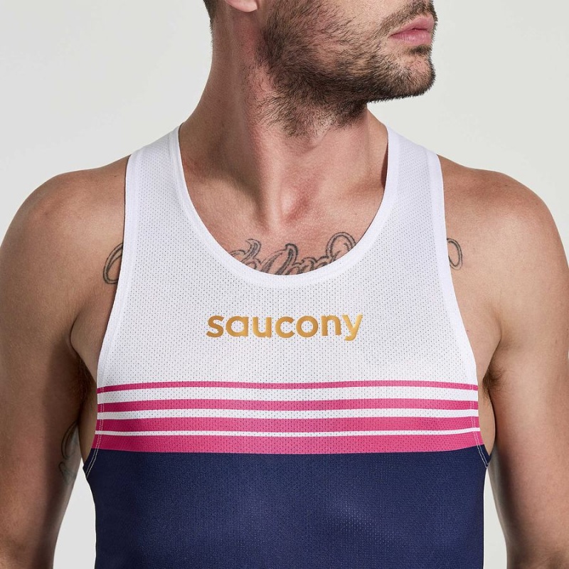 Regata Saucony Elite Singlet Masculino Azul Marinho | Portugal S10298-C15