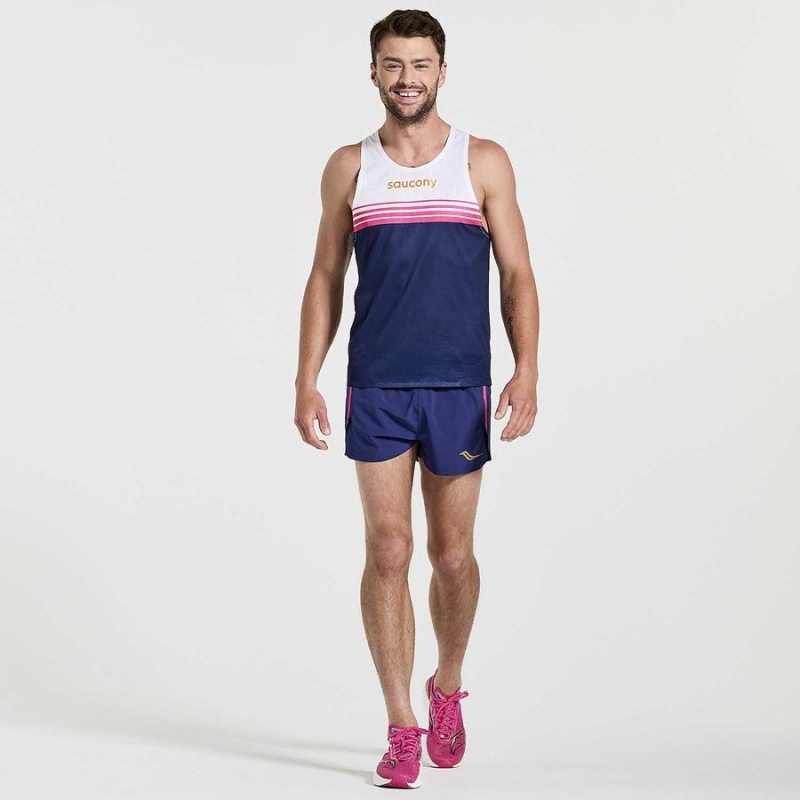 Regata Saucony Elite Singlet Masculino Azul Marinho | Portugal S10298-C15