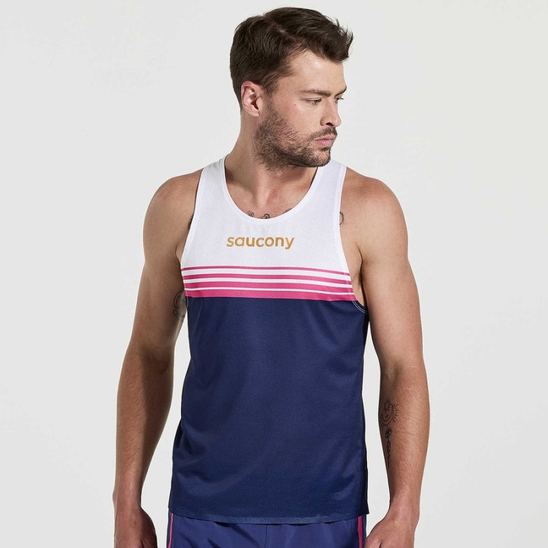 Regata Saucony Elite Singlet Masculino Azul Marinho | Portugal S10298-C15