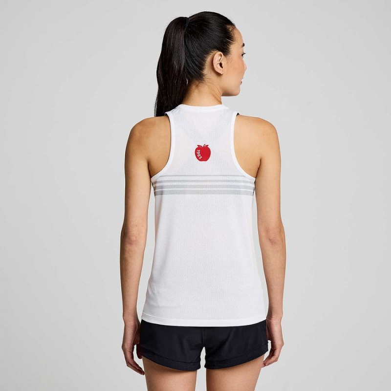 Regata Saucony New York Stopwatch Singlet Feminino Branco | Portugal S78365-X43