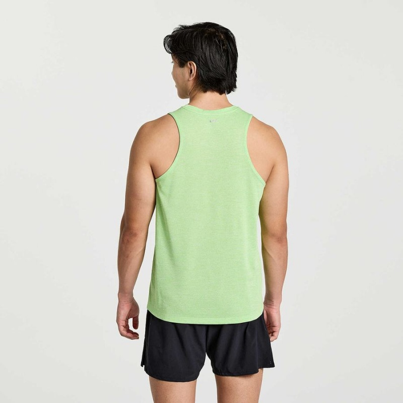 Regata Saucony Stopwatch Gráficas Singlet Masculino Verdes | Portugal S63841-K35