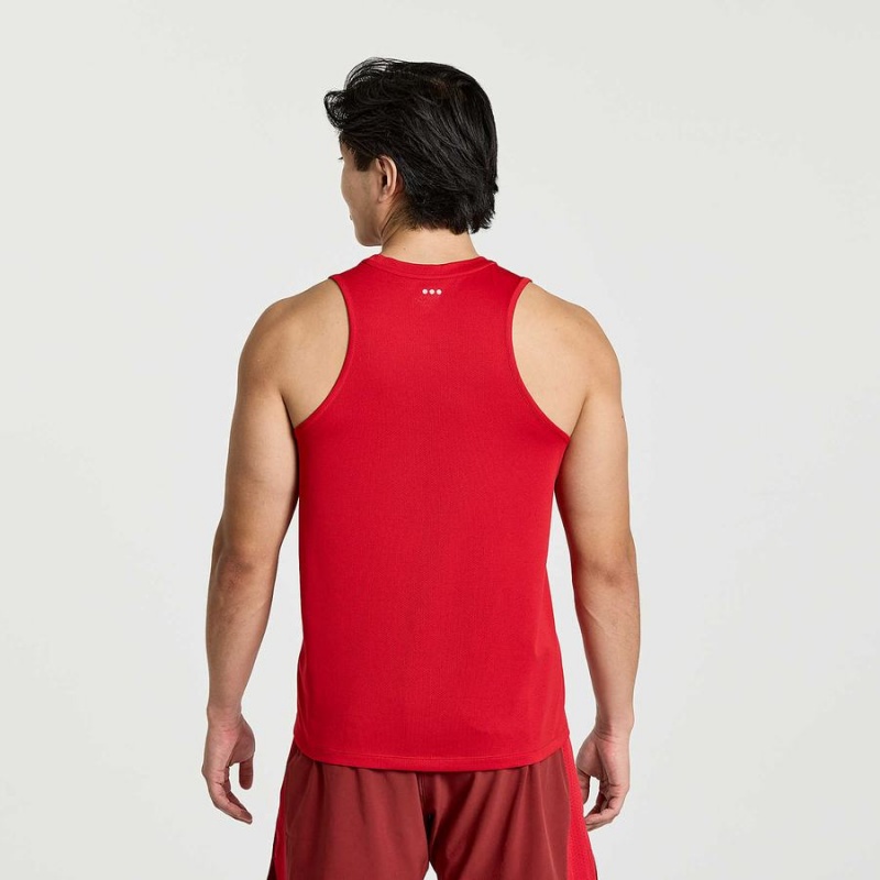 Regata Saucony Stopwatch Singlet Masculino Vermelhas | Portugal S41325-W31