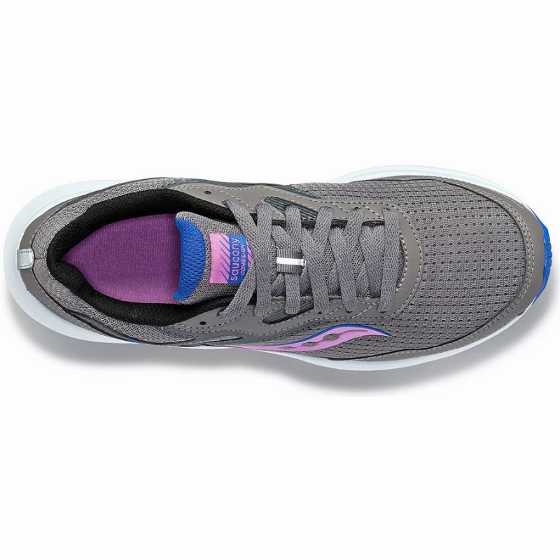 Sapatilhas Caminhada Saucony Cohesion 16 Wide Feminino Cinzentas Roxo | Portugal S41536-A16