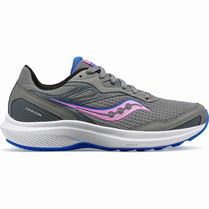 Sapatilhas Caminhada Saucony Cohesion 16 Wide Feminino Cinzentas Roxo | Portugal S41536-A16