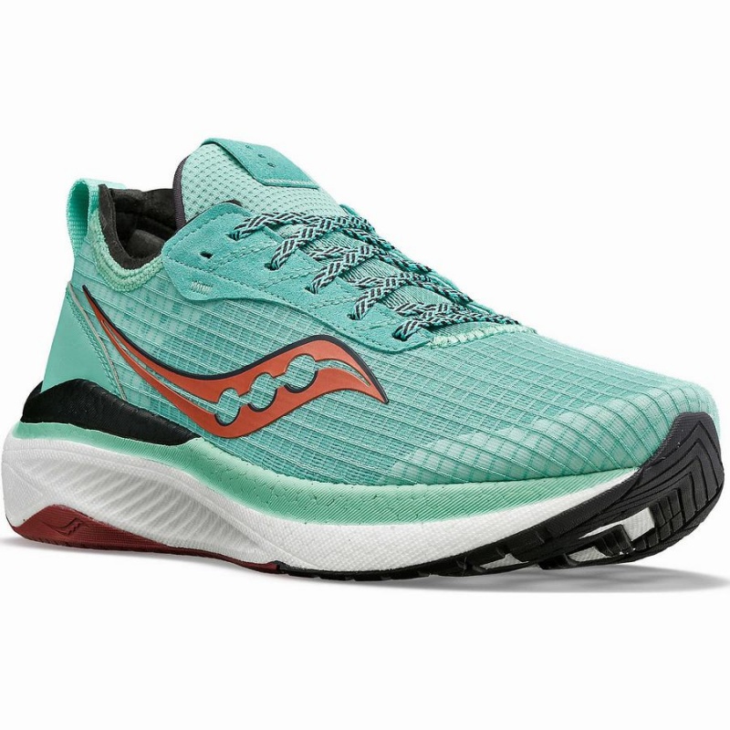 Sapatilhas Caminhada Saucony Freedom Crossport Feminino Turquesa Laranja | Portugal S81205-D04