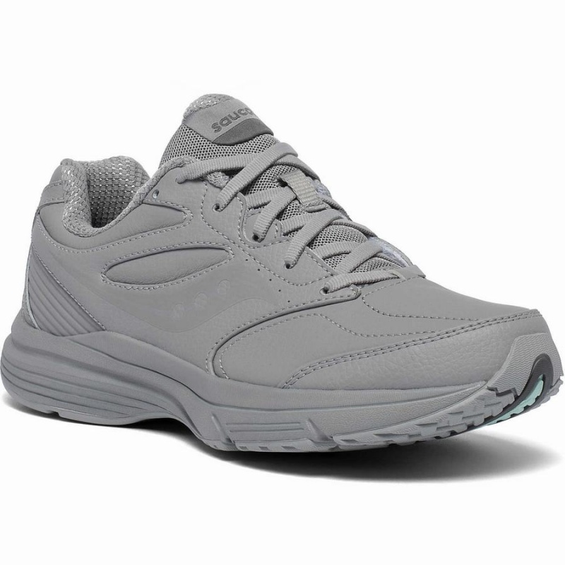 Sapatilhas Caminhada Saucony Integrity Walker 3 Wide Feminino Cinzentas | Portugal S95641-U13