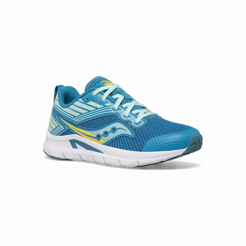 Sapatilhas Corrida Saucony Axon Sneaker Criança Turquesa Amarelas | Portugal S09417-T20