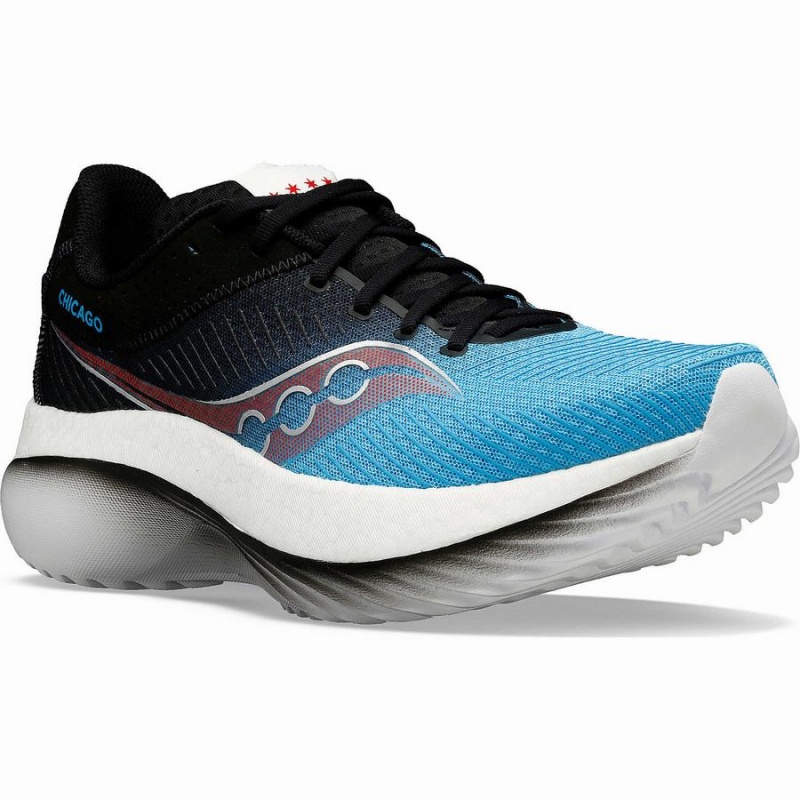 Sapatilhas Corrida Saucony Chicago Kinvara Pro Feminino Azuis Pretas | Portugal S85963-A91