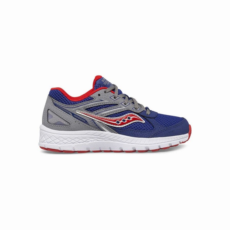 Sapatilhas Corrida Saucony Cohesion 14 Renda Sneaker Criança Azul Marinho Vermelhas | Portugal S43981-Q93