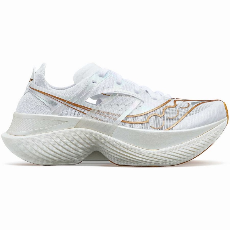 Sapatilhas Corrida Saucony Endorphin Elite Masculino Branco Douradas | Portugal S12397-K42