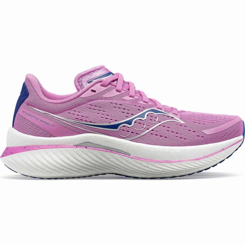 Sapatilhas Corrida Saucony Endorphin Speed 3 Feminino Roxo Azul Anil | Portugal S90486-B10