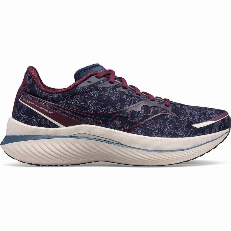 Sapatilhas Corrida Saucony Endorphin Speed 3 Northern Soul Feminino Roxo | Portugal S53204-Y15