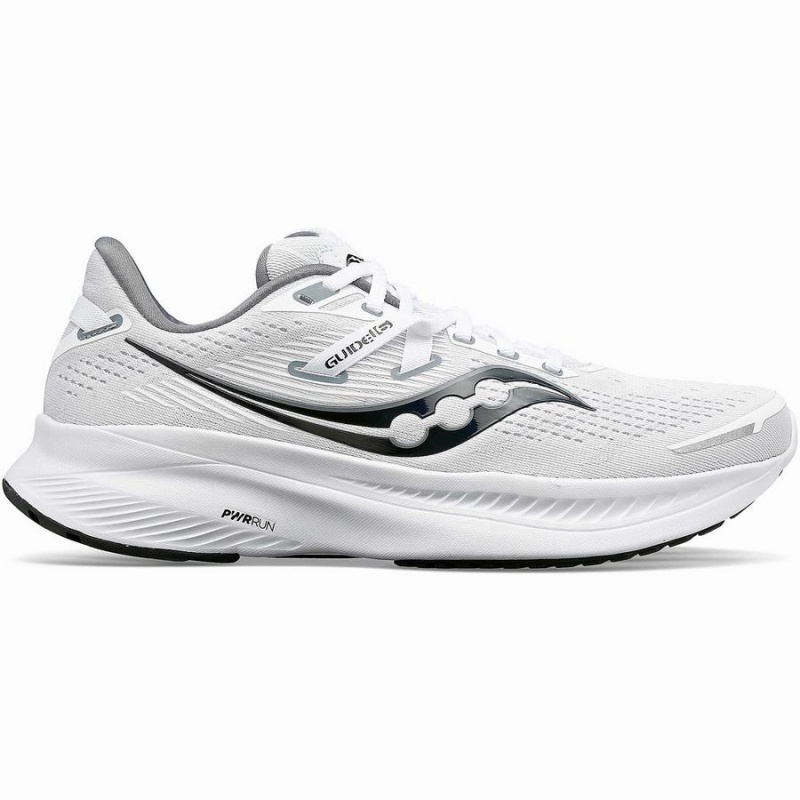 Sapatilhas Corrida Saucony Guide 16 Masculino Branco Pretas | Portugal S80942-M16