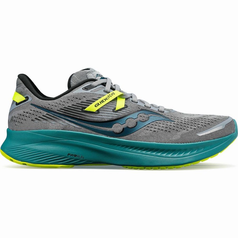 Sapatilhas Corrida Saucony Guide 16 Masculino Cinzentas Verdes | Portugal S71948-D08