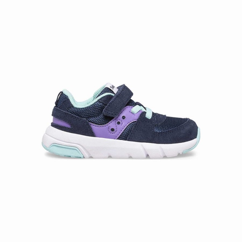 Sapatilhas Corrida Saucony Jazz Lite 2.0 Sneaker Criança Azul Marinho Roxo | Portugal S59162-J69