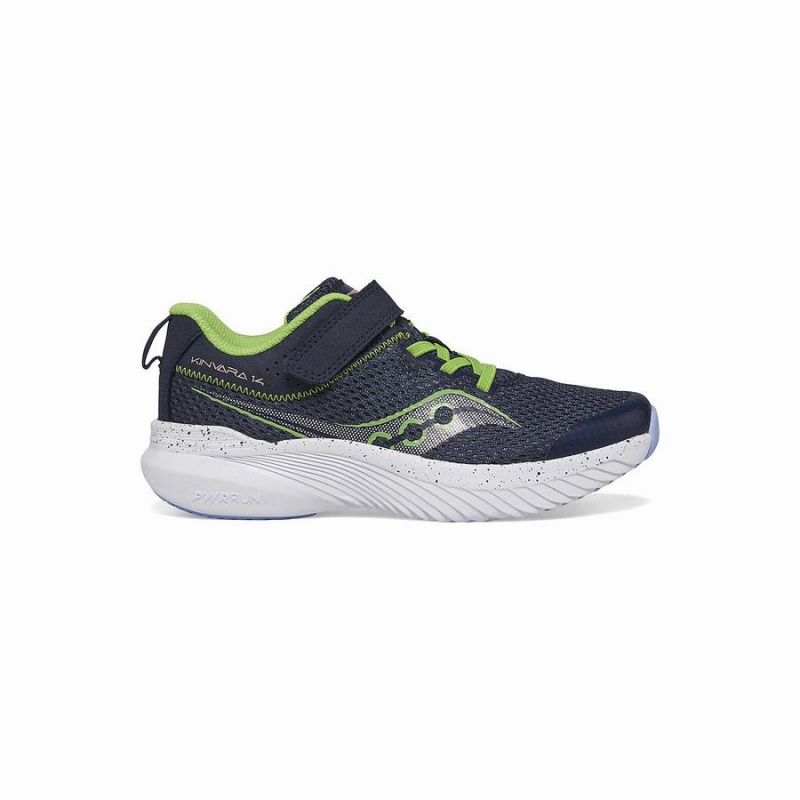 Sapatilhas Corrida Saucony Kinvara 14 A/C Sneaker Criança Azul Marinho Verdes | Portugal S51327-Y98