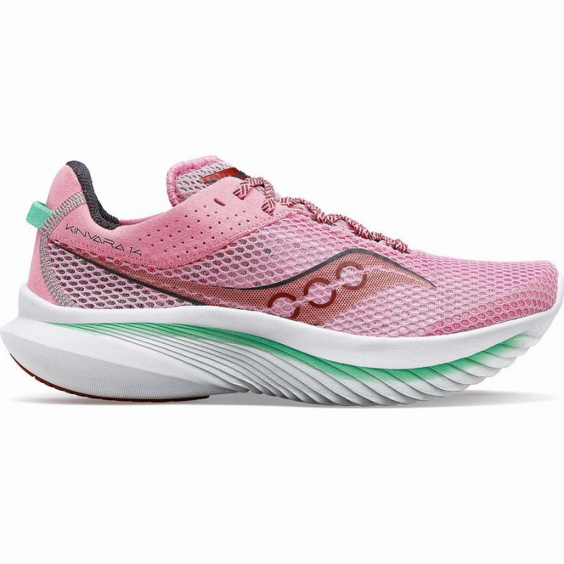 Sapatilhas Corrida Saucony Kinvara 14 Feminino Rosa Verdes | Portugal S35612-M97