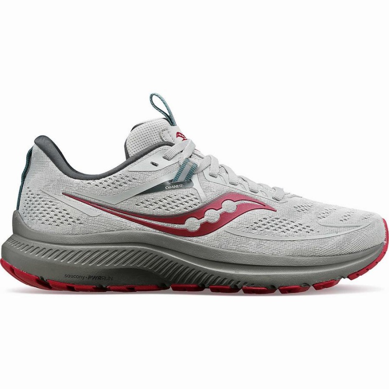 Sapatilhas Corrida Saucony Omni 21 Feminino Cinzentas Vermelhas | Portugal S49173-B65