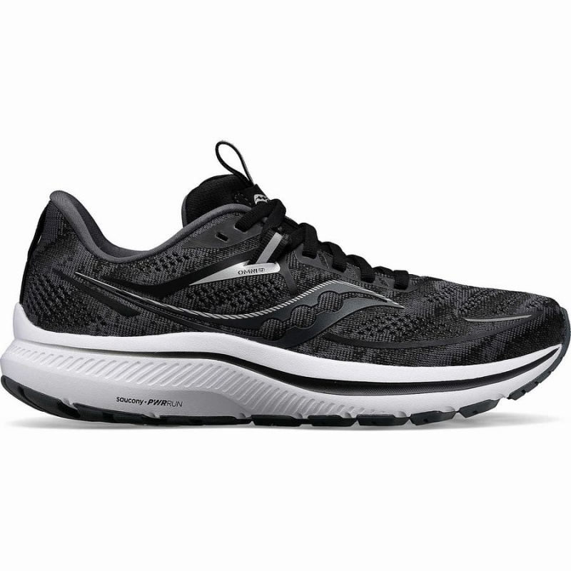 Sapatilhas Corrida Saucony Omni 21 Wide Masculino Pretas Branco | Portugal S74520-T84