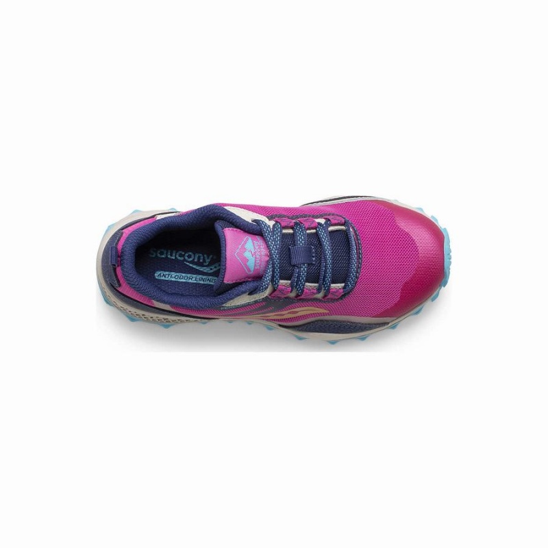 Sapatilhas Corrida Saucony Peregrine 12 Shield Sneaker Criança Azul Marinho Turquesa Rosa | Portugal S60579-R06