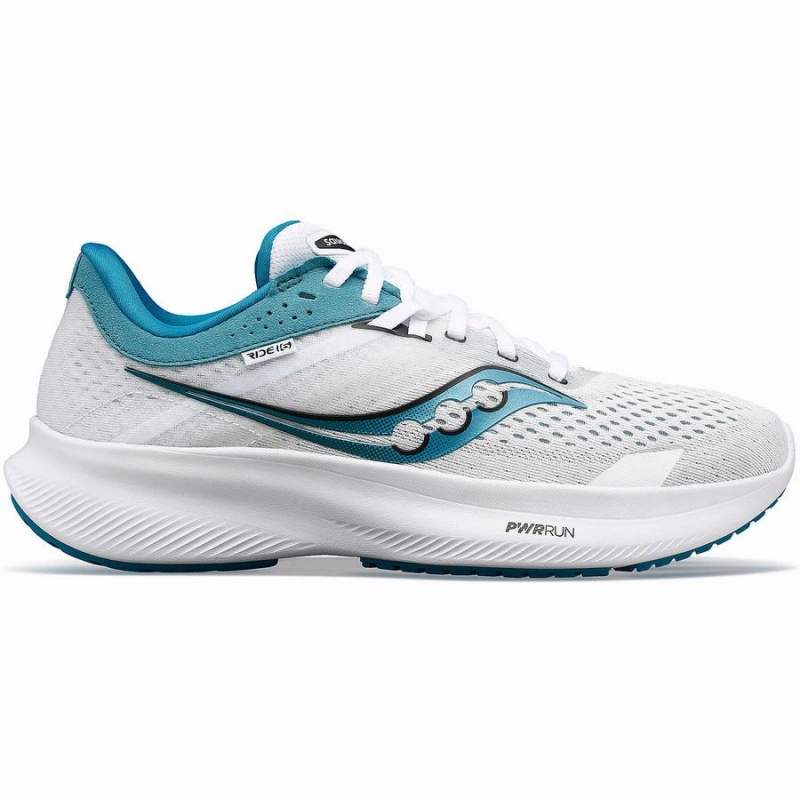 Sapatilhas Corrida Saucony Ride 16 Feminino Branco Azuis | Portugal S53718-K58