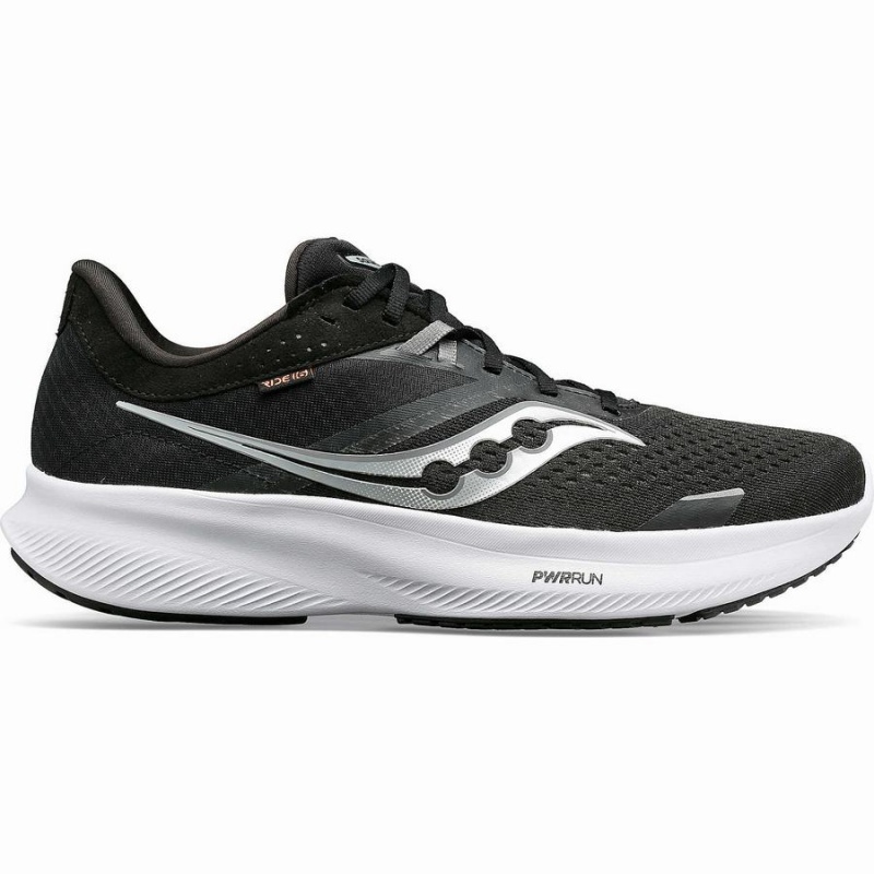 Sapatilhas Corrida Saucony Ride 16 Wide Masculino Pretas Branco | Portugal S65803-Q35