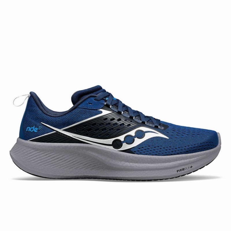 Sapatilhas Corrida Saucony Ride 17 Wide Masculino Prateadas | Portugal S62108-R92