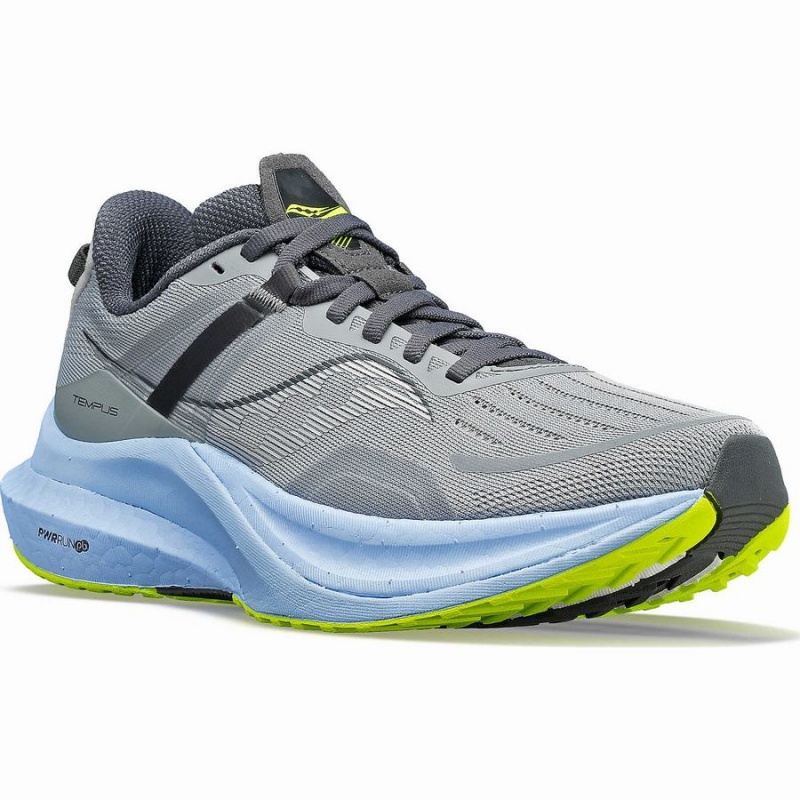 Sapatilhas Corrida Saucony Tempus Feminino Cinzentas Azuis | Portugal S89167-Y17