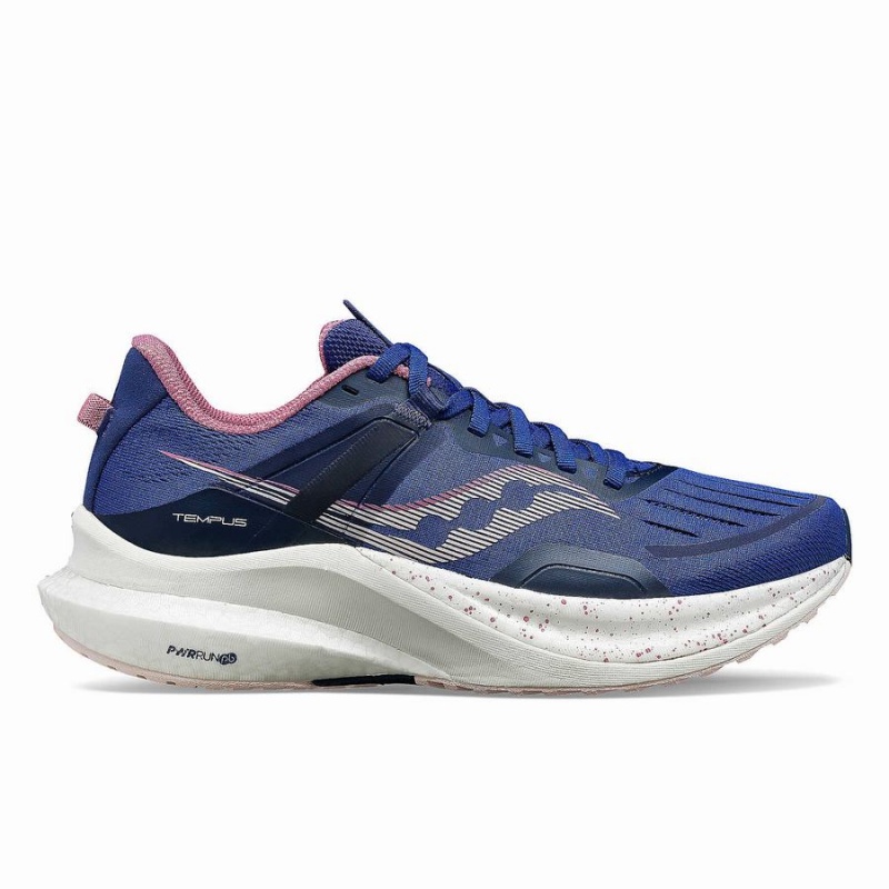 Sapatilhas Corrida Saucony Tempus Feminino Azul Marinho Roxo | Portugal S23076-T29