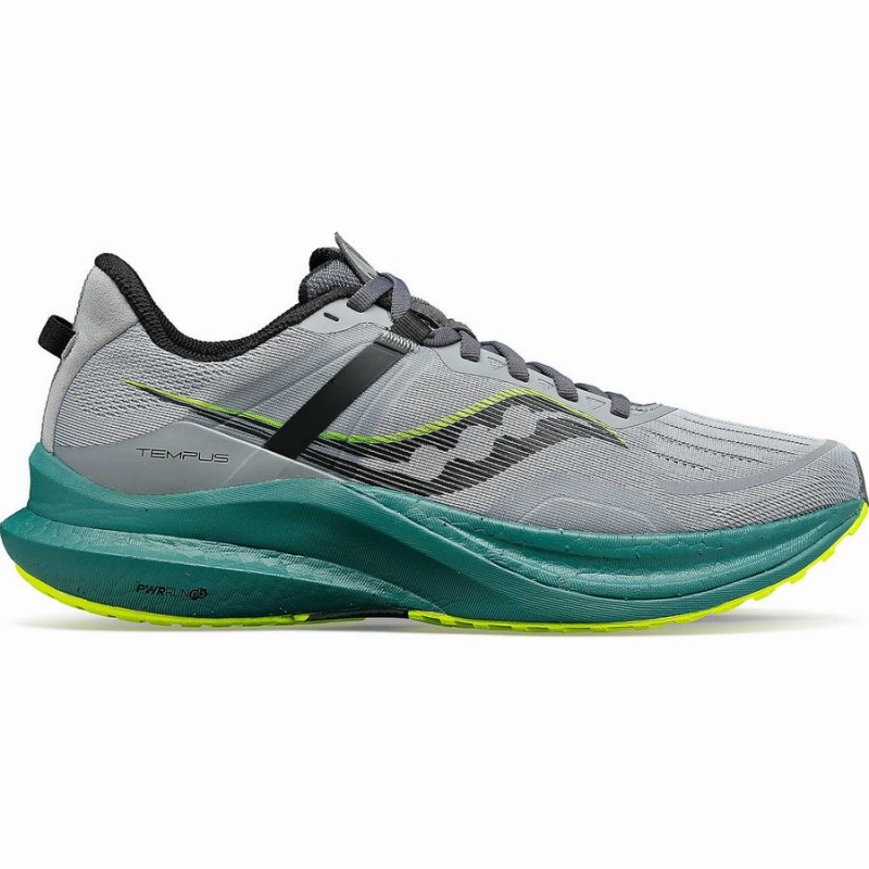 Sapatilhas Corrida Saucony Tempus Wide Masculino Cinzentas Verdes | Portugal S34109-C10