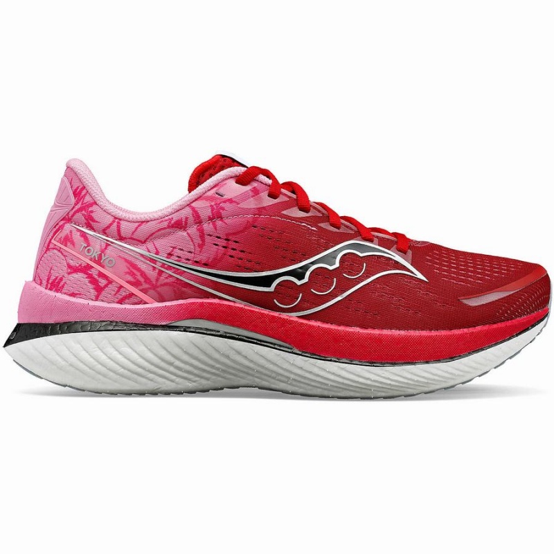 Sapatilhas Corrida Saucony Tokyo Endorphin Speed 3 Feminino Vermelhas Cinzentas | Portugal S23618-U28