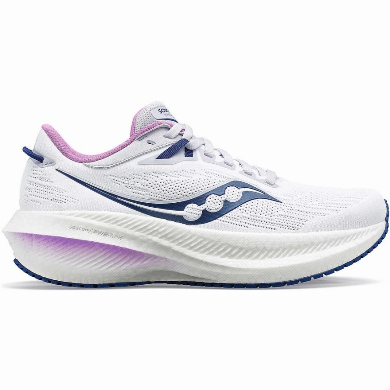 Sapatilhas Corrida Saucony Triumph 21 Feminino Branco Azul Anil | Portugal S96320-U08