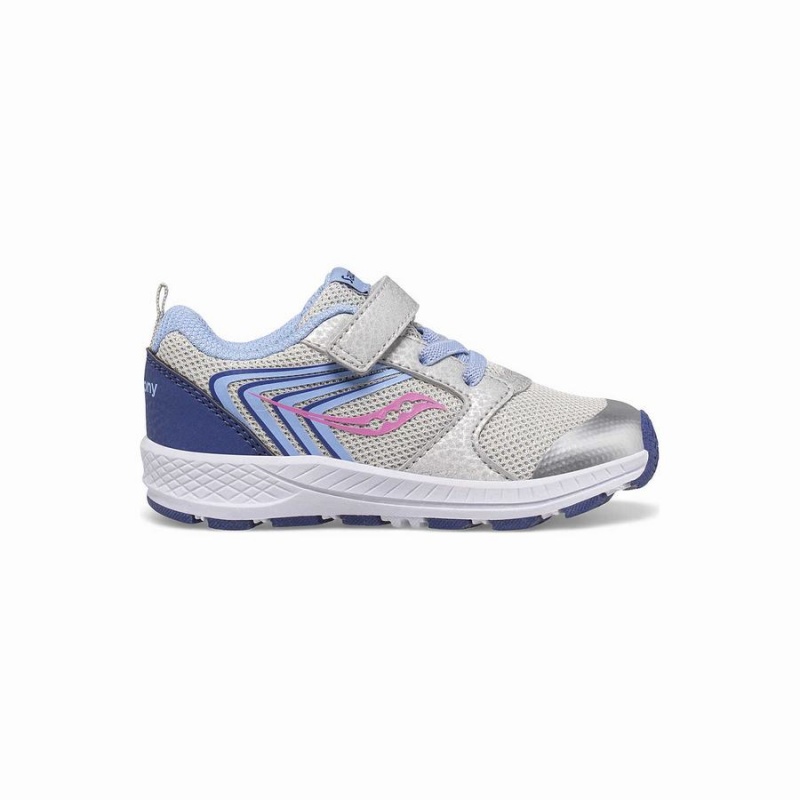 Sapatilhas Corrida Saucony Vento FST Jr. Sneaker Criança Prateadas Azuis Rosa | Portugal S86271-N07