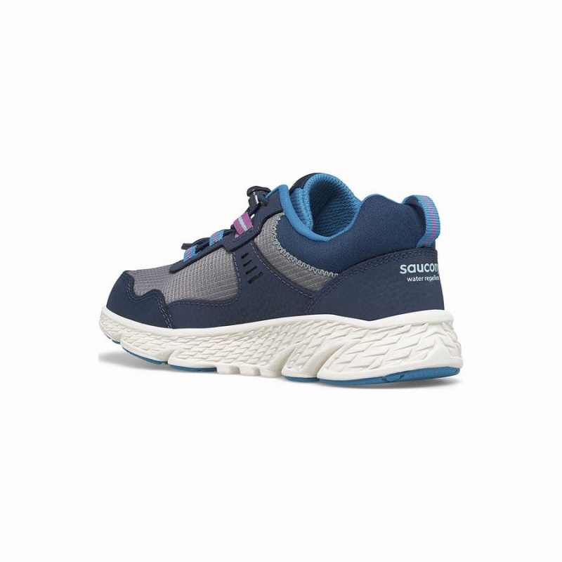 Sapatilhas Corrida Saucony Vento Shield 3.0 Sneaker Criança Azul Marinho Cinzentas | Portugal S19023-B18