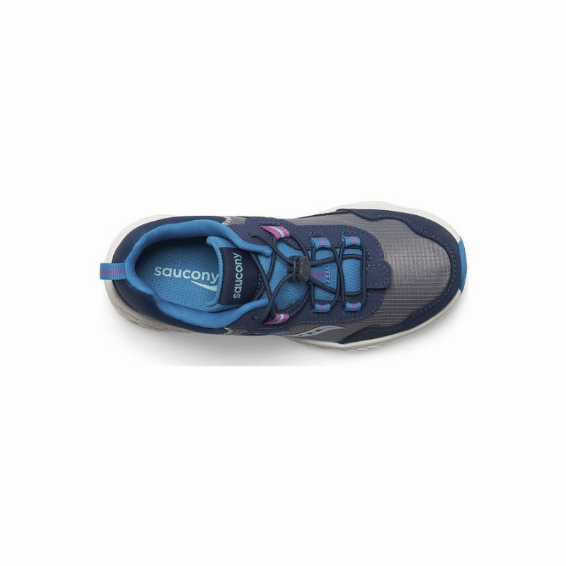 Sapatilhas Corrida Saucony Vento Shield 3.0 Sneaker Criança Azul Marinho Cinzentas | Portugal S19023-B18