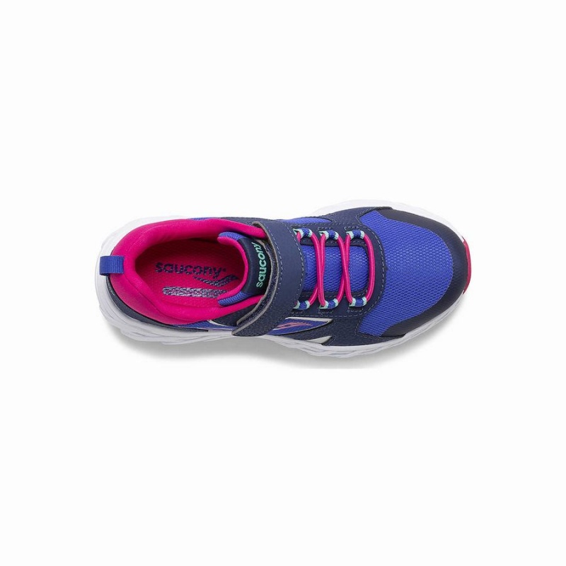 Sapatilhas Corrida Saucony Vento Shield 2.0 A/C Sneaker Criança Azuis Rosa | Portugal S02137-U57